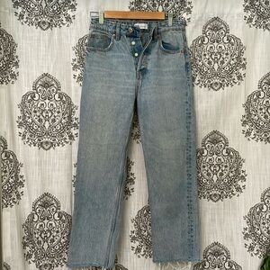 Zara High Rise Straight Jeans